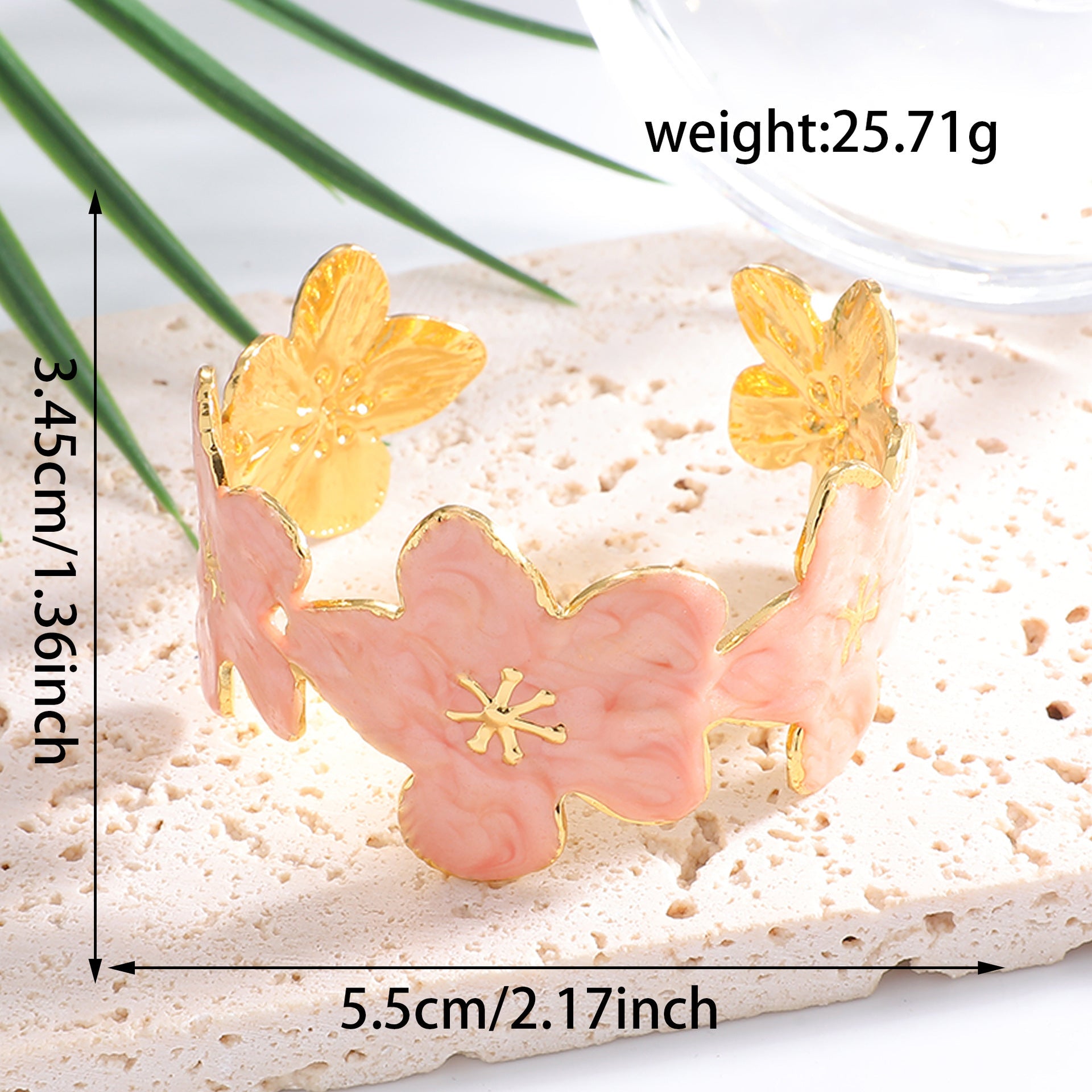 Ladies' bangle with floral motifs Fashion Glam