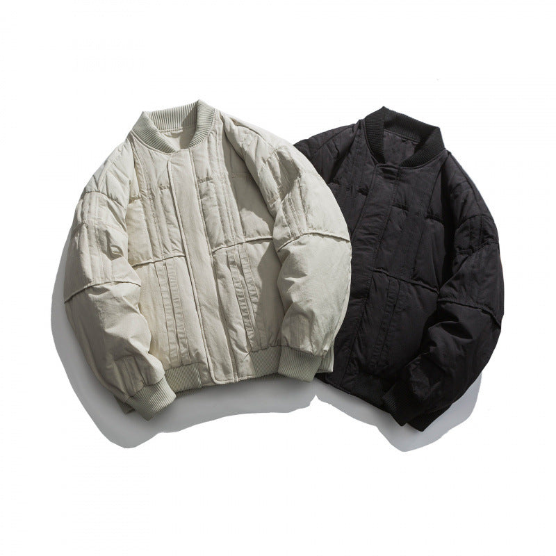 Unisex Boxy padded bomber jacket with ribbed cuffs and boxy silhouette Fashion Glam