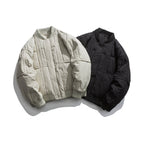 Unisex Boxy padded bomber jacket with ribbed cuffs and boxy silhouette Fashion Glam