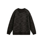 Unisex fine-knit sweater with structured striped look and round neck Fashion Glam