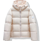 Women's Short Puffer Jacket with XXL Hood and Square Quilting Fashion Glam