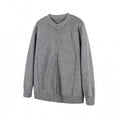 Unisex Well-Groomed Knit Zip Jacket in Oversize Bomber Style with Round Neck Fashion Glam