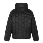 Unisex Short cut quilted hooded jacket with diagonal quilting and elastic hem Fashion Glam