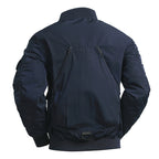 Men's Tactical Bomber Jacket in Field Look with Modular Outer Pockets and Elastic Hem Fashion Glam