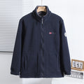 Men's microfleece quilted jacket with stand-up collar, elastic cuffs and concealed side pockets Fashion Glam