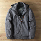 Men's Breathable Water-Repellent Outdoor Jacket with Hood and Zipper Fashion Glam