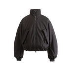 Unisex Boxy quilted bomber jacket with high stand-up collar and flap pockets Fashion Glam