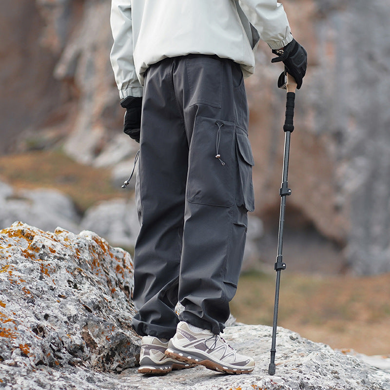 Men's Technical Outdoor Cargo Pants with Multi-Functional Pockets and Stretch Inserts Fashion Glam