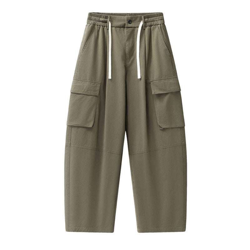 Unisex Baggy Cargo Pants with elastic waistband, drawstring and large flap pockets Fashion Glam
