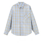 Unisex Boxy-check overshirt with shirt collar and applied chest pocket Fashion Glam