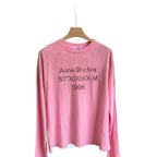 Men's Long Sleeve Shirt with Logo Print and Round Neckline Fashion Glam