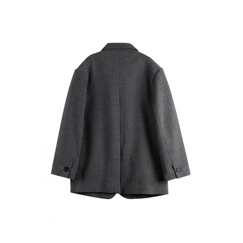 Women's Oversize Blazer in Boxy Cut with Lapel Collar and Flap Pockets Fashion Glam