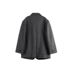 Women's Oversize Blazer in Boxy Cut with Lapel Collar and Flap Pockets Fashion Glam