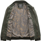 Men's lightweight field bomber jacket with stand-up collar and flap pockets Fashion Glam