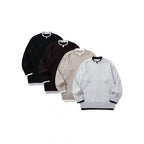 Unisex Relaxed-Fit Fine Knit Sweater with Contrast Cuffs and Extended Ribbed Hem Fashion Glam
