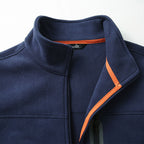 Men's fleece outdoor jacket with full zip, high collar, and water-repellent zip pocket Fashion Glam