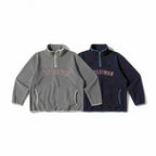 Unisex Oversized Fleece Pullover with Half Zip, Stand-Up Collar and Side Pockets Fashion Glam