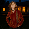 Ladies velvet jacket with decorative trim and tailored silhouette Fashion Glam