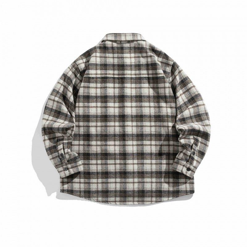 Unisex Karo-Flannel-Overshirt with boxy cut and patch chest pocket Fashion Glam