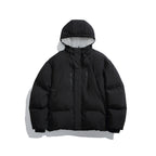Unisex Kastige padded hoodie jacket with thermal insulation, water-repellent zippers, and drawstring Fashion Glam