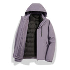 Women's 2-in-1 waterproof winter jacket with removable down inner vest Fashion Glam