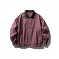 Unisex Boxy Overshirt Jacket made of Cotton Canvas with Corduroy Collar, Snap Button Placket and Elastic Hem Fashion Glam