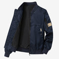 Men's Lightweight Bomber Jacket Made of Nylon with Arm Pocket and Ribbed Cuffs Fashion Glam