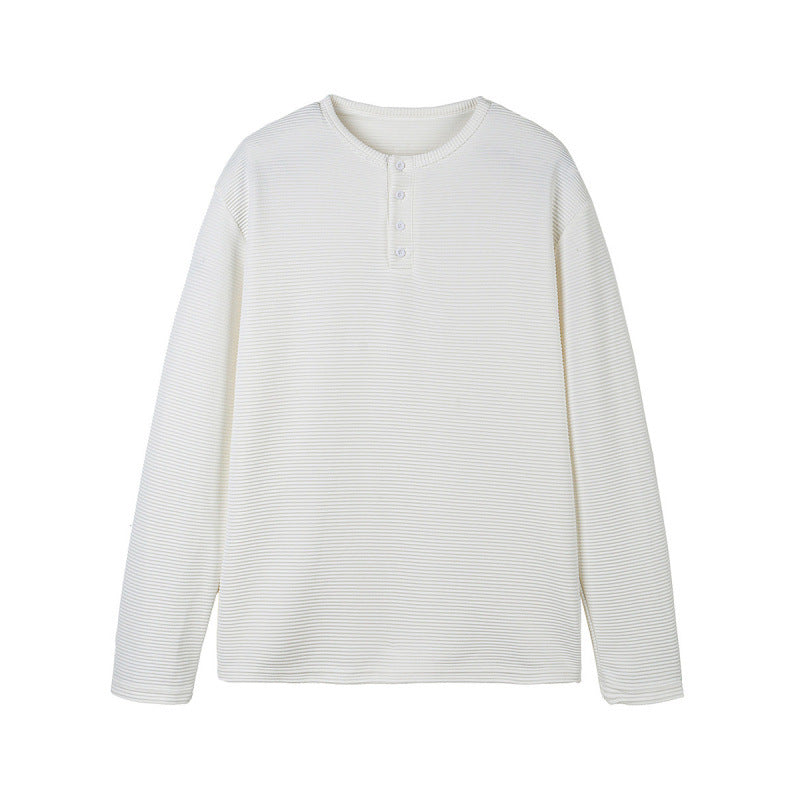 Unisex Thermal Henley Shirt with Waffle Texture and Long Sleeve Fashion Glam