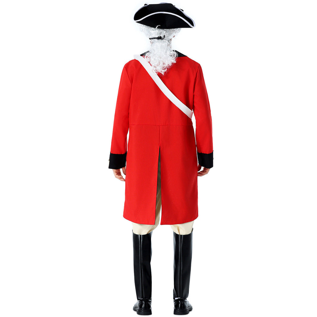Men's Historical Soldier Costume with detailed Fashion Glam coat and accessories Fashion Glam