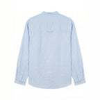 Men's Lightweight Cotton Oxford Shirt with Stand Collar and Chest Pocket Fashion Glam