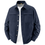 Men's overshirt made of cotton twill with two chest flaps and relaxed fit Fashion Glam