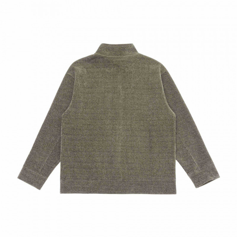 Unisex Boxy Knit Sweater with Half Button Placket and Stand-Up Collar Fashion Glam