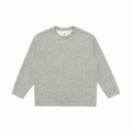 Unisex Oversized mottled knit sweater in boxy cut with round neck Fashion Glam