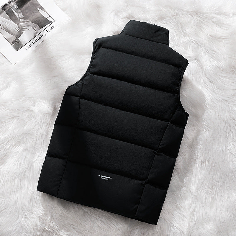 Women's quilted vest with thermal insulation and stand-up collar Fashion Glam