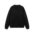 Women's oversized sweatshirt with integrated shirt collar insert and deep V-neck Fashion Glam