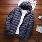 Men's nan ultra-light hooded quilted jacket with packing function and windproof shell Fashion Glam