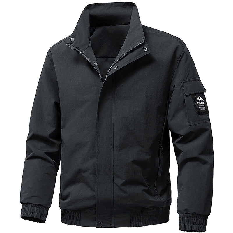 Men's technical hooded softshell jacket with adjustable hood and utility pockets Fashion Glam