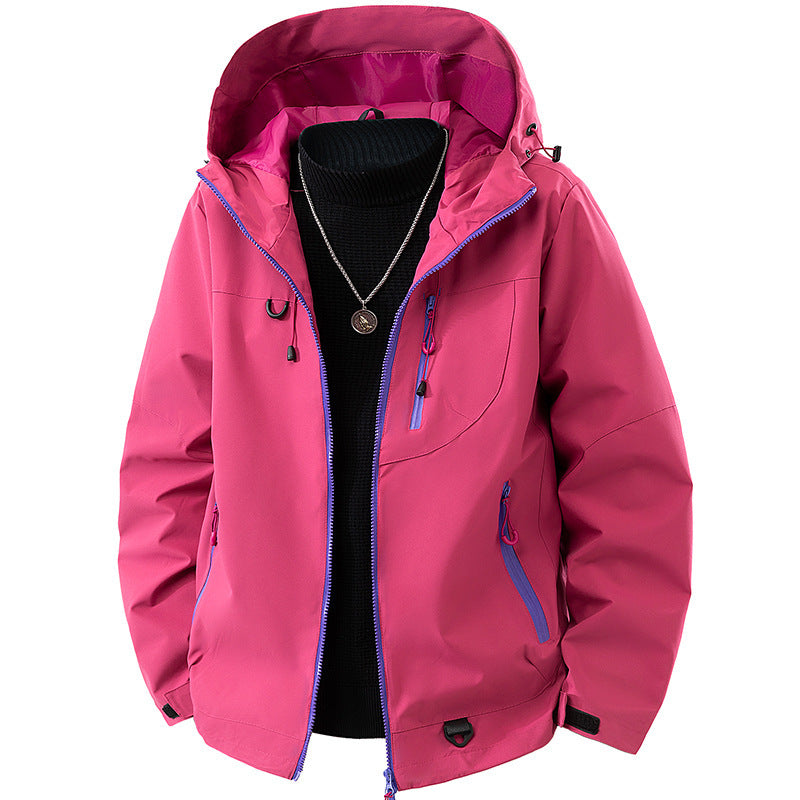 Men's Technical Softshell Outdoor Jacket with Hood water- and windproof membrane sealed zippers Fashion Glam