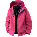 Men's Technical Softshell Outdoor Jacket with Hood water- and windproof membrane sealed zippers Fashion Glam
