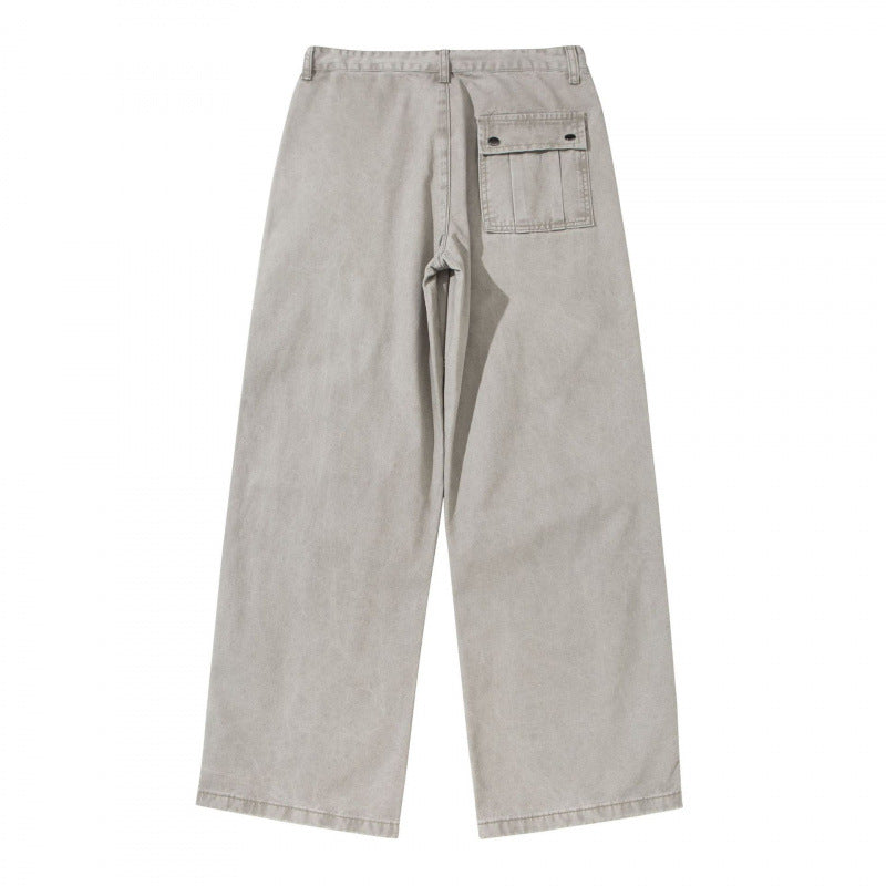 Women's Wide Utility Pants made of durable canvas with reinforced knee panels Fashion Glam