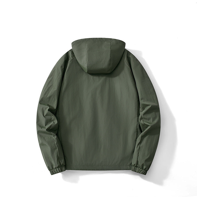 Men's Ultralight Hooded Windbreaker with Breathable Mesh Lining and Concealed Zipper Fashion Glam