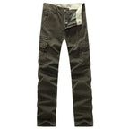 Men's Robust Elastic Canvas Cargo Pants with Reinforced Knee Areas and Multi-Pockets Fashion Glam