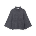Women's Oversize Knit Poncho with Stand-Up Collar and Wide Swing Cut Fashion Glam