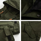 Unisex Oversize Wind and Waterproof Parka with Hood and Fish Tail Hem Fashion Glam