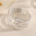 Women's Open Bangle with Modern, Layered Design Fashion Glam