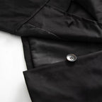 Women Short Cut Cropped Trench Coat with Double-Breasted Button Closure and Epaulets Fashion Glam