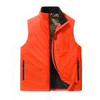 Men's Padded Outdoor Vest with Stand-Up Collar, Multifunctional Pockets and Lightweight Thermal Lining Fashion Glam
