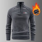 Men's warming microfleece troyer with half zipper, ergonomic raglan sleeves and cozy inner structure Fashion Glam