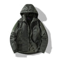 Men's quilted tactical winter jacket with hood and water-repellent outer material Fashion Glam