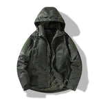 Men's quilted tactical winter jacket with hood and water-repellent outer material Fashion Glam